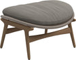 Gloster Bora Repose-pieds Ottoman Teck / Wicker Sorrel Grade C (OP) Robben Grey 0085 