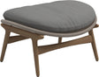 Gloster Bora Repose-pieds Ottoman Teck / Wicker Sorrel Grade D (ST) Dot Putty 0156 