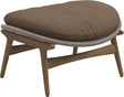 Gloster Bora Repose-pieds Ottoman Teck / Wicker Sorrel Grade D (ST) Ravel Ginger 0119 