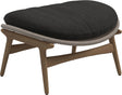 Gloster Bora Repose-pieds Ottoman Teck / Wicker Sorrel Grade D (ST) Ravel Sable 0120 
