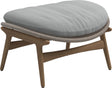 Gloster Bora Repose-pieds Ottoman Teck / Wicker Sorrel Grade D (ST) Tuck Dust 0158 