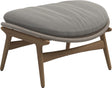 Gloster Bora Repose-pieds Ottoman Teck / Wicker Sorrel Grade D (ST) Tuck Malt 0122 