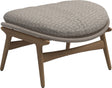 Gloster Bora Repose-pieds Ottoman Teck / Wicker Sorrel Grade D (ST) Wave Buff 0125 