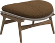 Gloster Bora Repose-pieds Ottoman Teck / Wicker Sorrel Grade D (ST) Wave Russet 0127 