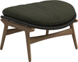 Gloster Bora Repose-pieds Ottoman Teck / Wicker Umber Grade B (OP) Fife Olive 0041 