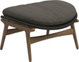Gloster Bora Repose-pieds Ottoman Teck / Wicker Umber Grade B (OP) Fife Platinum 0042 