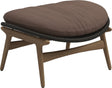 Gloster Bora Repose-pieds Ottoman Teck / Wicker Umber Grade B (OP) Fife Salmon 0045 