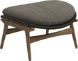 Gloster Bora Repose-pieds Ottoman Teck / Wicker Umber Grade B (OP) Fife Vesterhav Sand 0048 