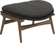 Gloster Bora Repose-pieds Ottoman Teck / Wicker Umber Grade B (WR) Blend Coal 0144 