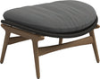 Gloster Bora Repose-pieds Ottoman Teck / Wicker Umber Grade B (WR) Blend Fog 0145 
