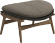 Gloster Bora Repose-pieds Ottoman Teck / Wicker Umber Grade B (WR) Blend Latte 203 