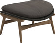Gloster Bora Repose-pieds Ottoman Teck / Wicker Umber Grade C (OP) Robben Charcoal 0083 