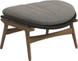 Gloster Bora Repose-pieds Ottoman Teck / Wicker Umber Grade C (OP) Robben Grey 0085 