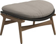 Gloster Bora Repose-pieds Ottoman Teck / Wicker Umber Grade D (ST) Dot Oyster 0117 