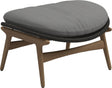 Gloster Bora Repose-pieds Ottoman Teck / Wicker Umber Grade D (ST) Dot Putty 0156 