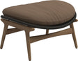 Gloster Bora Repose-pieds Ottoman Teck / Wicker Umber Grade D (ST) Ravel Ginger 0119 