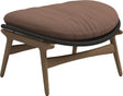 Gloster Bora Repose-pieds Ottoman Teck / Wicker Umber Grade D (ST) Tuck Cider 0121 