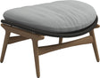 Gloster Bora Repose-pieds Ottoman Teck / Wicker Umber Grade D (ST) Tuck Dust 0158 