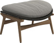Gloster Bora Repose-pieds Ottoman Teck / Wicker Umber Grade D (ST) Tuck Malt 0122 