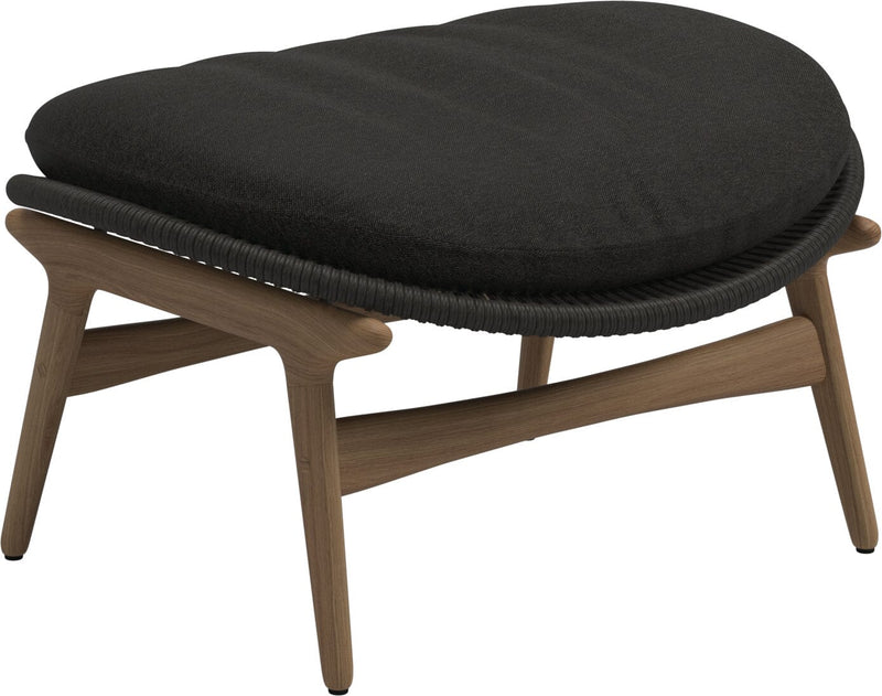 Gloster Bora Repose-pieds Ottoman Teck / Wicker Umber Grade D (ST) Tuck Sable 0123 