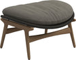 Gloster Bora Repose-pieds Ottoman Teck / Wicker Umber Grade D (ST) Tuck Truflfle 0124 
