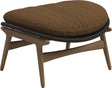Gloster Bora Repose-pieds Ottoman Teck / Wicker Umber Grade D (ST) Wave Russet 0127 