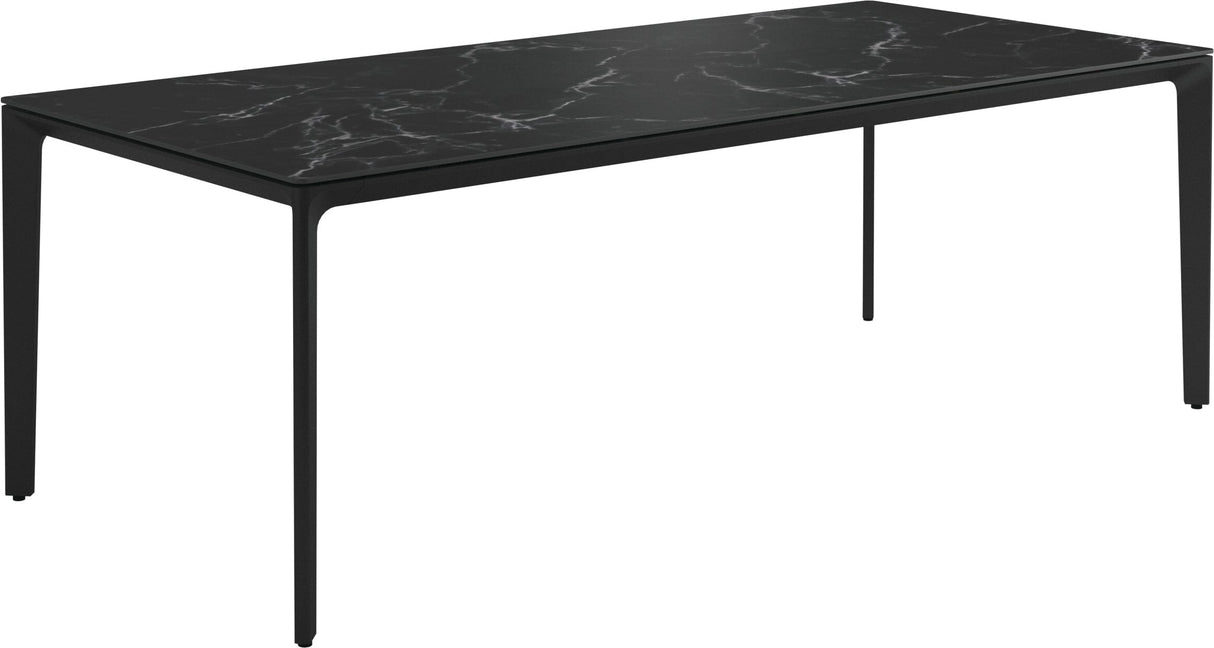 Gloster Carver Table 100cm x 220cm Ceramic Dining Table Meteor / Nero Ceramic 