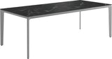 Gloster Carver Table 100cm x 220cm Ceramic Dining Table White / Nero Ceramic 