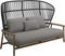 Gloster Fern High Back 2-Seater Sofa - Canapé 2 places Haut dossier Meteor / Raven Grade B (OP) Fife Canvas Grey 0032 