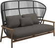 Gloster Fern High Back 2-Seater Sofa - Canapé 2 places Haut dossier Meteor / Raven Grade B (OP) Fife Platinum 0042 