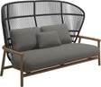 Gloster Fern High Back 2-Seater Sofa - Canapé 2 places Haut dossier Meteor / Raven Grade B (OP) Fife Rainy Grey 0044 
