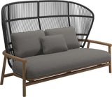 Gloster Fern High Back 2-Seater Sofa - Canapé 2 places Haut dossier Meteor / Raven Grade B (OP) Fife Rainy Grey 0044 