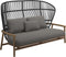 Gloster Fern High Back 2-Seater Sofa - Canapé 2 places Haut dossier Meteor / Raven Grade B (OP) Fife Rainy Grey 0044 