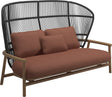 Gloster Fern High Back 2-Seater Sofa - Canapé 2 places Haut dossier Meteor / Raven Grade B (WR) Blend Clay 0143 