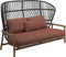 Gloster Fern High Back 2-Seater Sofa - Canapé 2 places Haut dossier Meteor / Raven Grade B (WR) Blend Clay 0143 