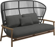 Gloster Fern High Back 2-Seater Sofa - Canapé 2 places Haut dossier Meteor / Raven Grade B (WR) Blend Coal 0144 