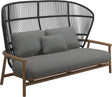 Gloster Fern High Back 2-Seater Sofa - Canapé 2 places Haut dossier Meteor / Raven Grade B (WR) Blend Fog 0145 