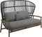 Gloster Fern High Back 2-Seater Sofa - Canapé 2 places Haut dossier Meteor / Raven Grade B (WR) Blend Fog 0145 