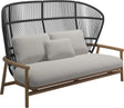 Gloster Fern High Back 2-Seater Sofa - Canapé 2 places Haut dossier Meteor / Raven Grade B (WR) Blend Linen 0146 