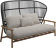 Gloster Fern High Back 2-Seater Sofa - Canapé 2 places Haut dossier Meteor / Raven Grade C (OP) Lopi Marble 0134 