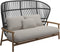 Gloster Fern High Back 2-Seater Sofa - Canapé 2 places Haut dossier Meteor / Raven Grade C (OP) Lopi Marble 0134 