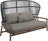 Gloster Fern High Back 2-Seater Sofa - Canapé 2 places Haut dossier Meteor / Raven Grade D (ST) Dot Nimbus 0116 