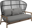 Gloster Fern High Back 2-Seater Sofa - Canapé 2 places Haut dossier Meteor / Raven Grade D (ST) Dot Putty 0156 