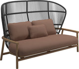 Gloster Fern High Back 2-Seater Sofa - Canapé 2 places Haut dossier Meteor / Raven Grade D (ST) Tuck Cider 0121 