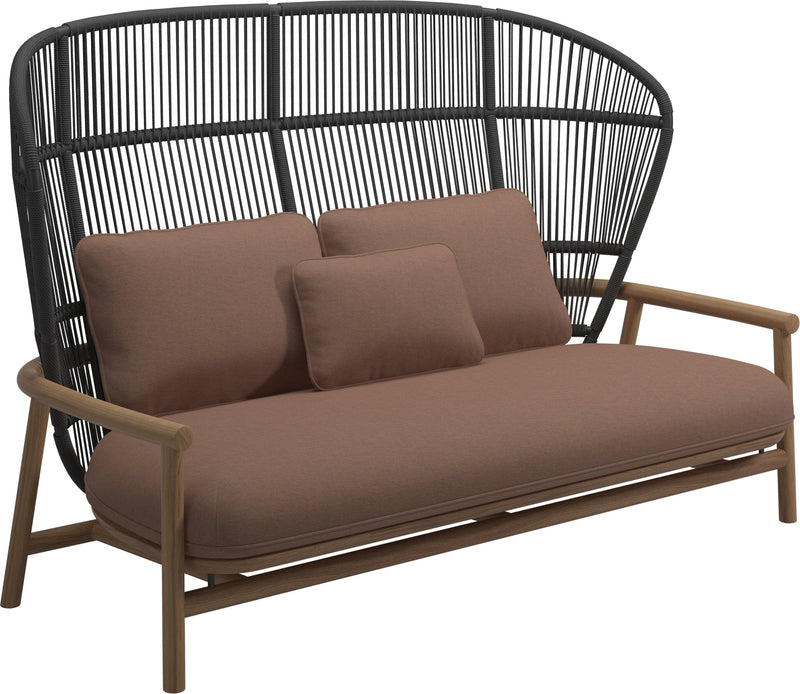 Gloster Fern High Back 2-Seater Sofa - Canapé 2 places Haut dossier Meteor / Raven Grade D (ST) Tuck Cider 0121 