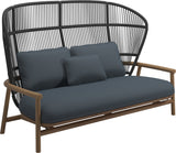 Gloster Fern High Back 2-Seater Sofa - Canapé 2 places Haut dossier Meteor / Raven Grade D (ST) Tuck Denim 0157 