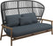 Gloster Fern High Back 2-Seater Sofa - Canapé 2 places Haut dossier Meteor / Raven Grade D (ST) Tuck Denim 0157 