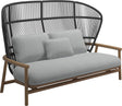 Gloster Fern High Back 2-Seater Sofa - Canapé 2 places Haut dossier Meteor / Raven Grade D (ST) Tuck Dust 0158 