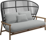 Gloster Fern High Back 2-Seater Sofa - Canapé 2 places Haut dossier Meteor / Raven Grade D (ST) Tuck Dust 0158 