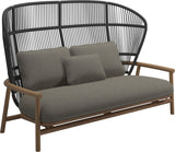 Gloster Fern High Back 2-Seater Sofa - Canapé 2 places Haut dossier Meteor / Raven Grade D (ST) Tuck Truflfle 0124 